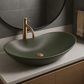 Lavabo intemporel Rea Royal Olive Matt