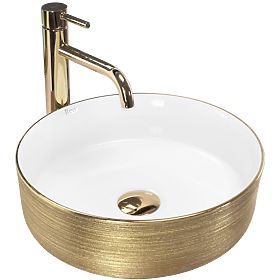 Lavabo intemporel Rea Sami Brush Gold