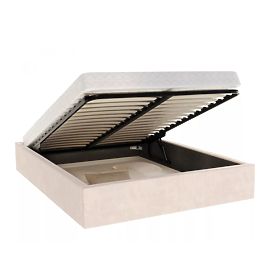 Lit capitonné ORLANDO 90 x 200 cm - Crème