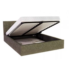 Lit capitonné TULSA 180 x 200 cm - Vert olive