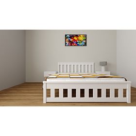 Lit double Ada 200 x 140 cm - blanc