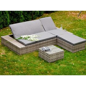 Lit multifonctionnel en résine tressée DIABOLICO