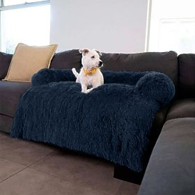 LIT POUR CHIEN POUR CANAPÉ PJ-022 BLEU FONCÉ L, PuppyJoy