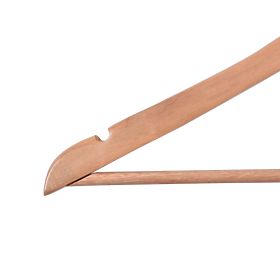Lot de 10 cintres en bois RONDO marron clair