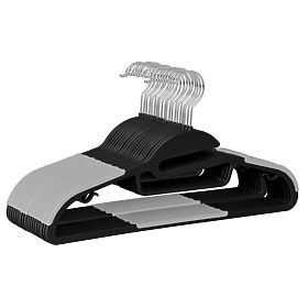 Lot de 10 cintres Flexi noir et gris