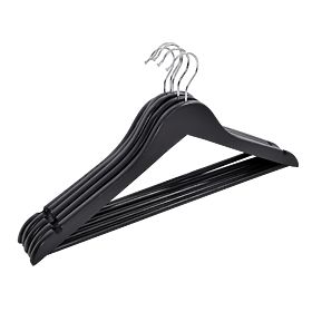Lot de 5 cintres en bois RONDO noir