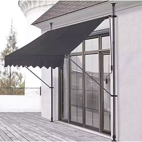 Marquise de balcon avec hauteur réglable, imperméable avec manivelle manuelle, MultiGarden