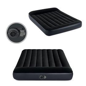 Matelas gonflable avec pompe lit velours Intex 64148ND