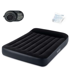 Matelas gonflable avec pompe lit velours Intex 64150ND