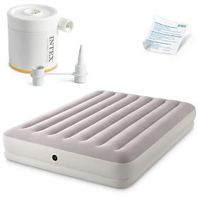 Matelas gonflable pour deux personnes 203x152x30 cm avec pompe électrique lit INTEX 64179, INTEX
