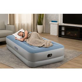 Matelas gonflable pour une personne 191x99x36 cm avec pompe USB électrique intégrée lit INTEX 641, INTEX