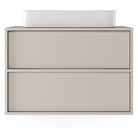 Meuble sous lavabo sur plan Mossy, 80 cm, cachemire, lectus