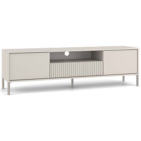 MEUBLE TV KAMARO 160 CASHMERE Rainuré Avant + Classique