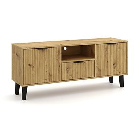 Meuble TV Scandi 2D1S SLIM CHÊNE ARTISAN