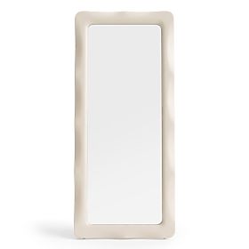 Miroir rectangulaire Noelle 180x80 cm, beige clair, brillant