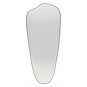Miroir suspendu à cadre noir Frivatti, 60x140 cm, forme irrégulière, lectus