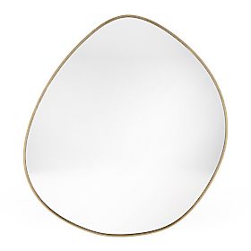 Miroir suspendu dans un cadre doré Alonzo, 64x60 cm, forme irrégulière, lectus