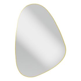 Miroir suspendu dans un cadre doré Libia, 76x51 cm, forme irrégulière