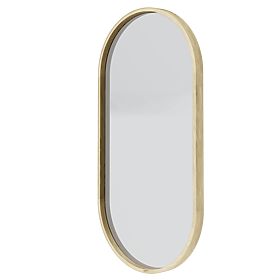 Miroir suspendu dans un cadre en bois Plico 45x90 cm, ovale, naturel