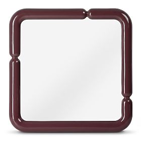 Miroir suspendu décoratif Ava, 90x90 cm, brun bordeaux, brillant