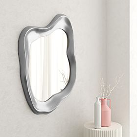 Miroir suspendu Leonardo, 60x90 cm, forme irrégulière, argenté