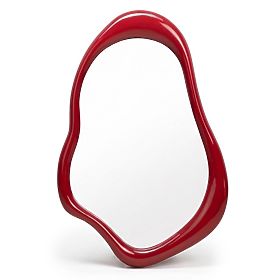Miroir suspendu Maluma, rouge, brillant