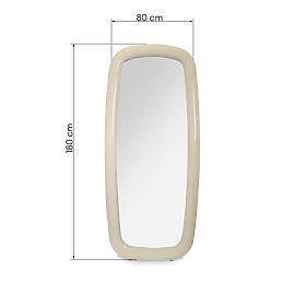 Miroir Uva, 180x80 cm, beige clair, brillant