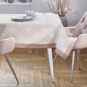 Nappe MILLUZA crème métallisée motif classique 110x160 ameliahome