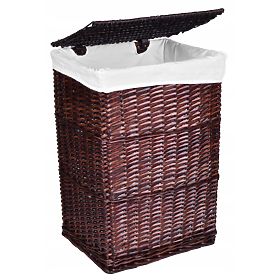 Panier en osier 72L 40x30x60 cm marron