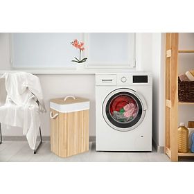 Panier à linge en bambou 1 compartiment naturel