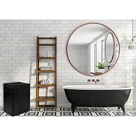 Panier à linge en bambou avec couvercle 100L noir