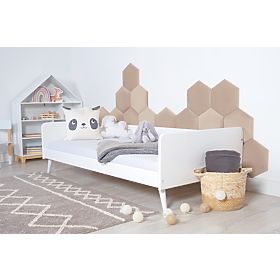 Panneau rembourré Hexagone - beige