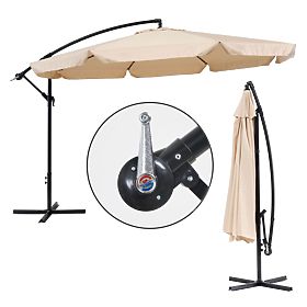 Parasol pliant pour la terrasse - beige