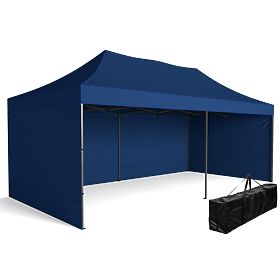 Pavillon commercial express - 3x6 m - bleu
