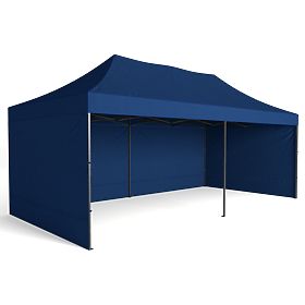 Pavillon commercial express - 3x6 m - bleu