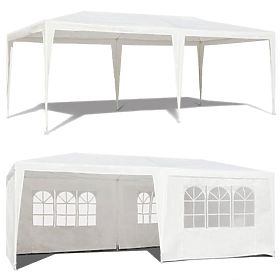 Pavillon de jardin 3x6 m 6 parois blanc MultiGarden