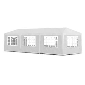 Pavillon de jardin 3x9 m 8 parois blanc MultiGarden