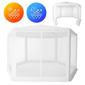 Pavillon de jardin commercial 2x2x2 m avec moustiquaire blanc MultiGarden, MultiGarden