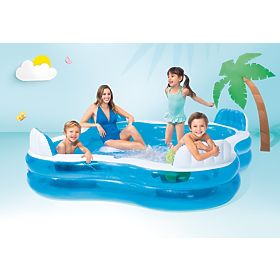 Piscine de jardin avec sièges gonflables 229x229cm Intex 56475, INTEX