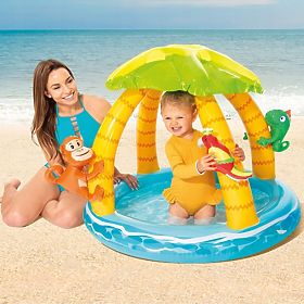 Piscine gonflable pour enfants avec toit île INTEX 58417