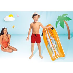 Planche de natation gonflable avec poignées pour enfants INTEX 58165 ORANGE