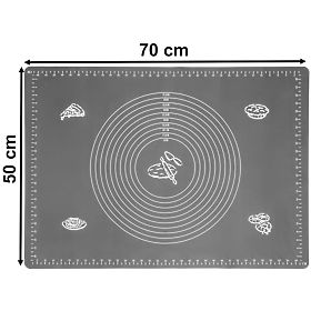 Planche de travail en silicone SELMA graphite 70x50 cm