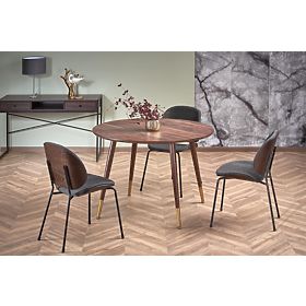 Plateau de table DOMENICO - noyer, pieds - noyer / doré (2p=1ks), Halmar