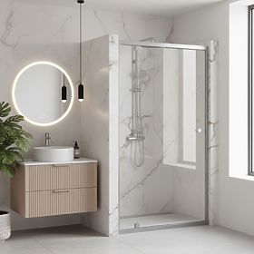 Porte de douche Rea Primo Swing 100 Chrome, Rea