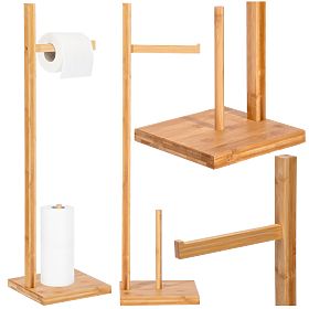 Porte-papier toilette KEFAS en bambou naturel