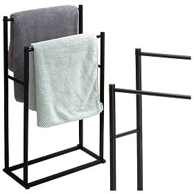 Porte-serviettes à 2 bras TORMES noir