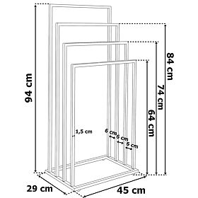 Porte-serviettes à 4 bras Neli blanc