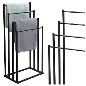 Porte-serviettes sur pied à 4 bras TORMES noir