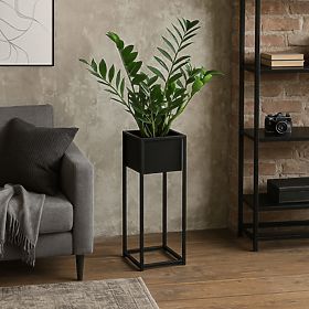Pot de fleurs loft Concove 60 cm noir
