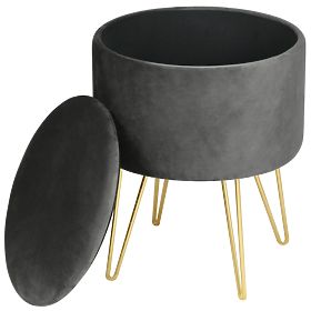 POUF D'OUVERTURE LILI GRAPHITE